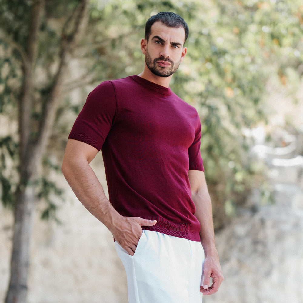 Zipped Short Sleeve Polo Full Black