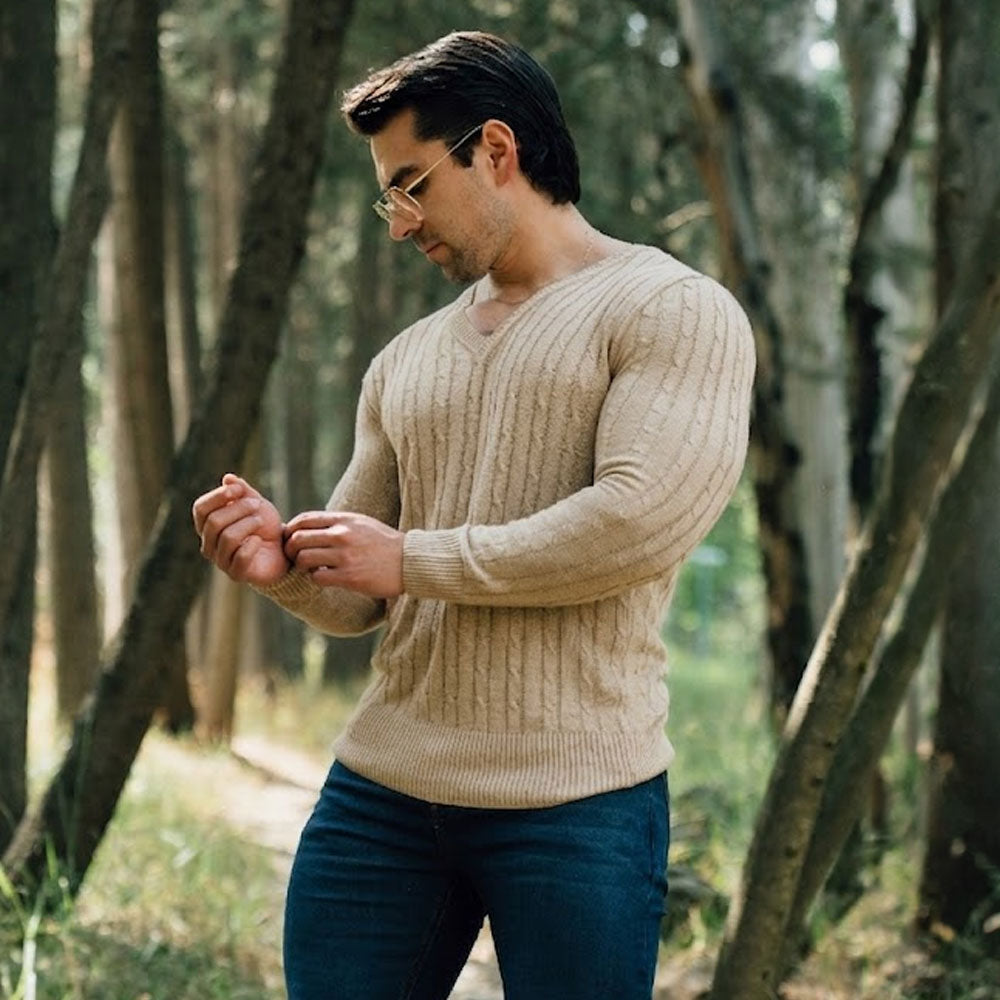 Roll Neck Sweater Light Gray