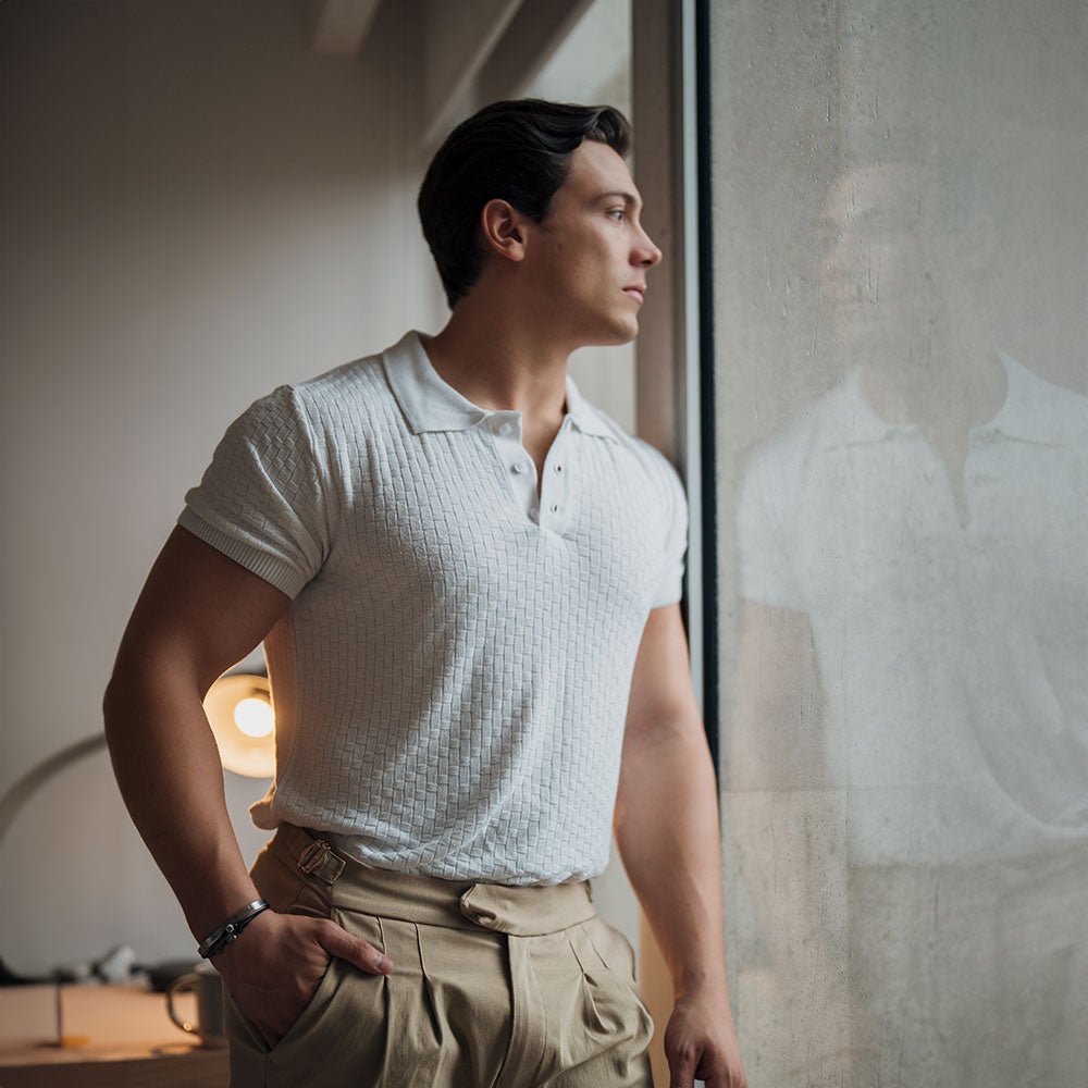 Knitted Connery Polo Off White