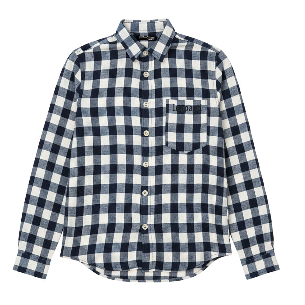 White Navy Flannel Cargo Outfit