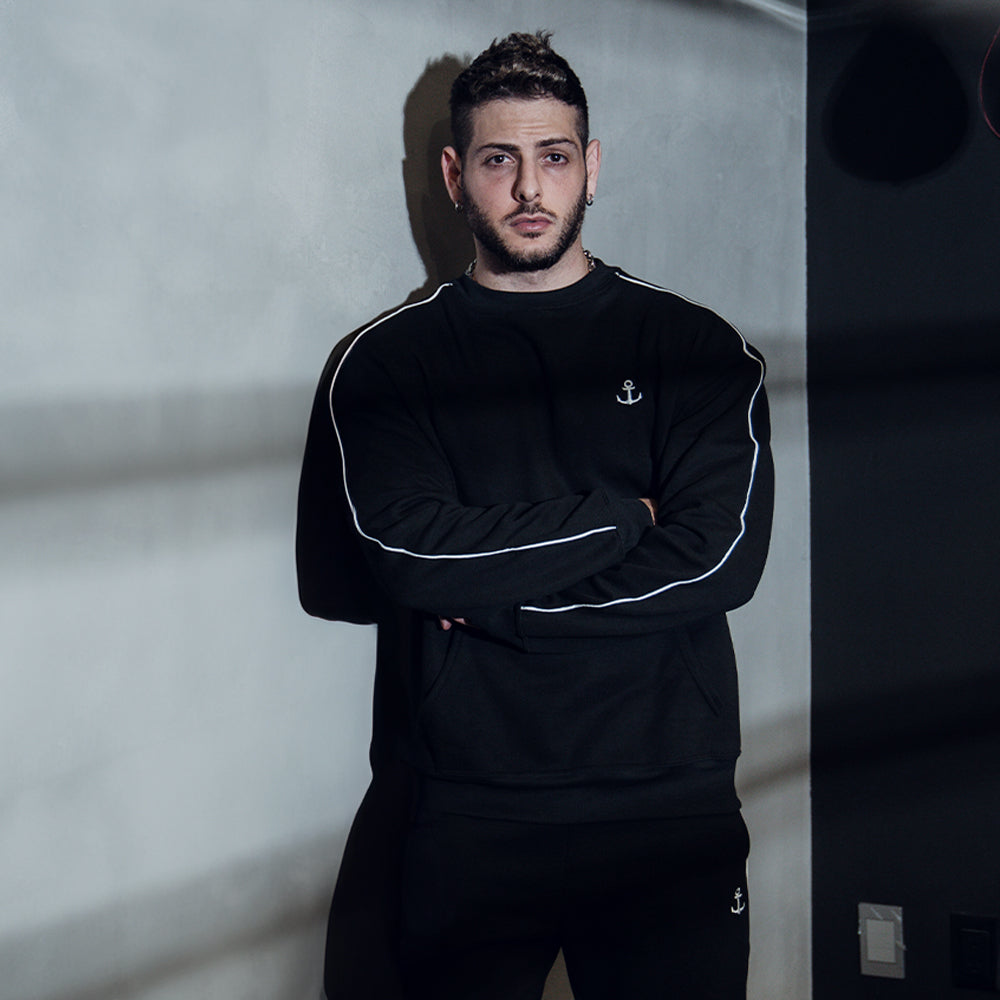 Hoodie Crewneck Heavyweight Champ Black