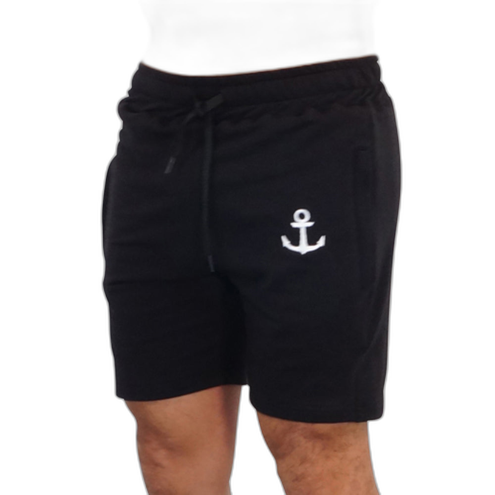 Alpha Short Black Embroidered Logo