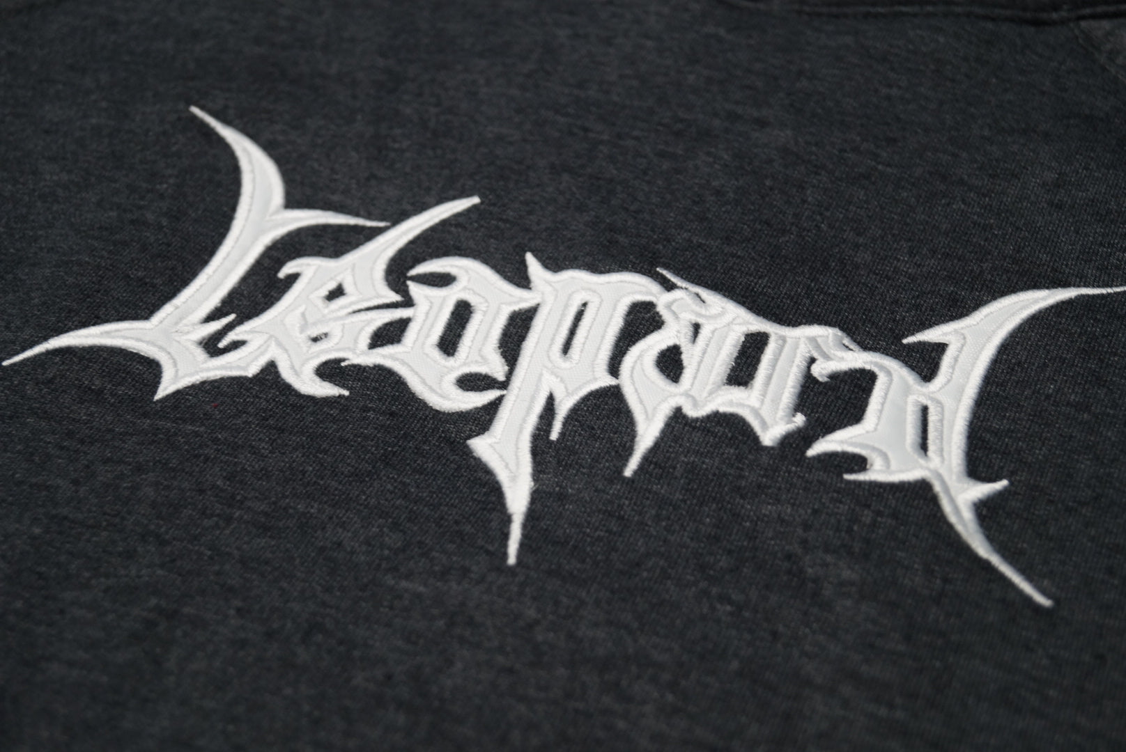 Hoodie Oversized Dark Series Distresed Logo Dark Gray