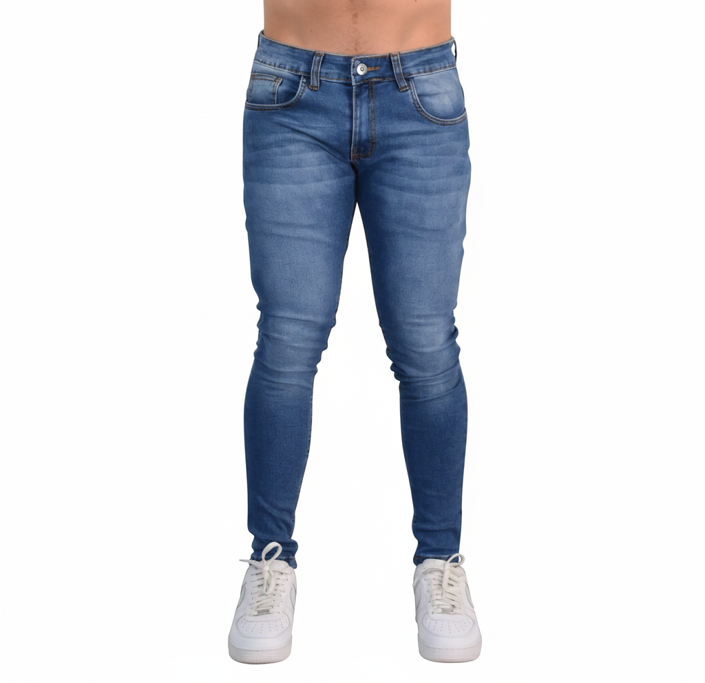 Slim Fit Jeans Washed Navy Blue