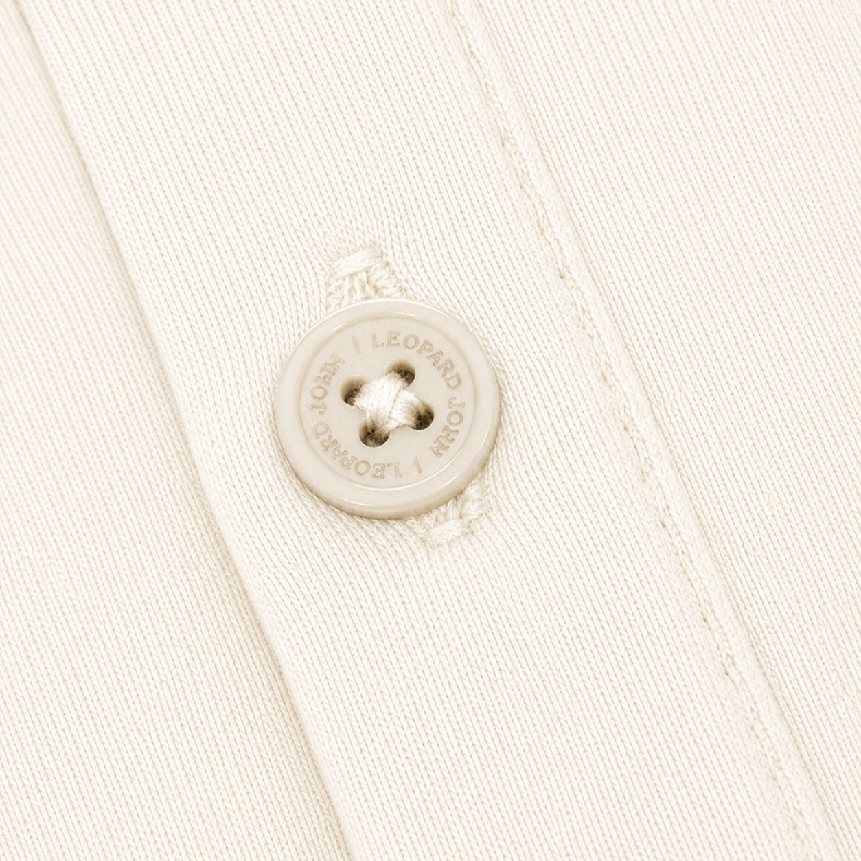 Sateen Luxe Polo Shirt Long Sleeve Light Gray