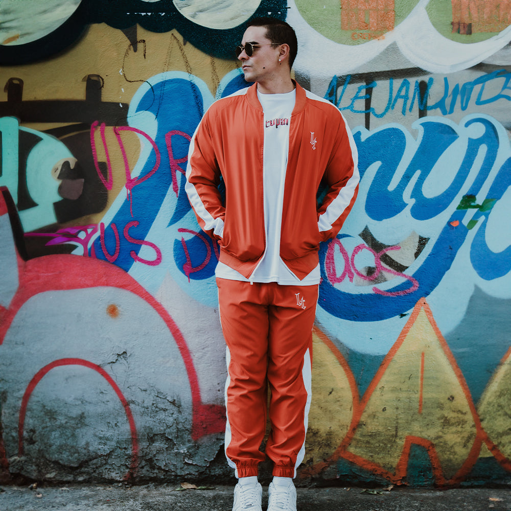 Fleece Tracksuit Black & Gold Metal Emblem