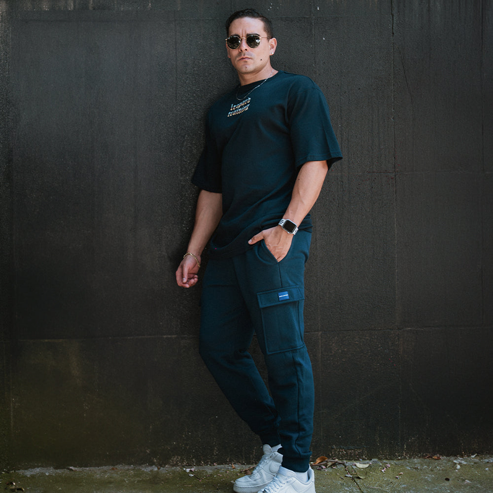 Fleece Cargo Jogger Navy