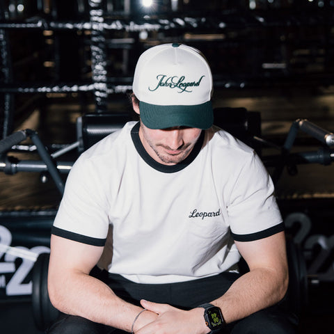 Heritage Off White Logo Forest Green Cap