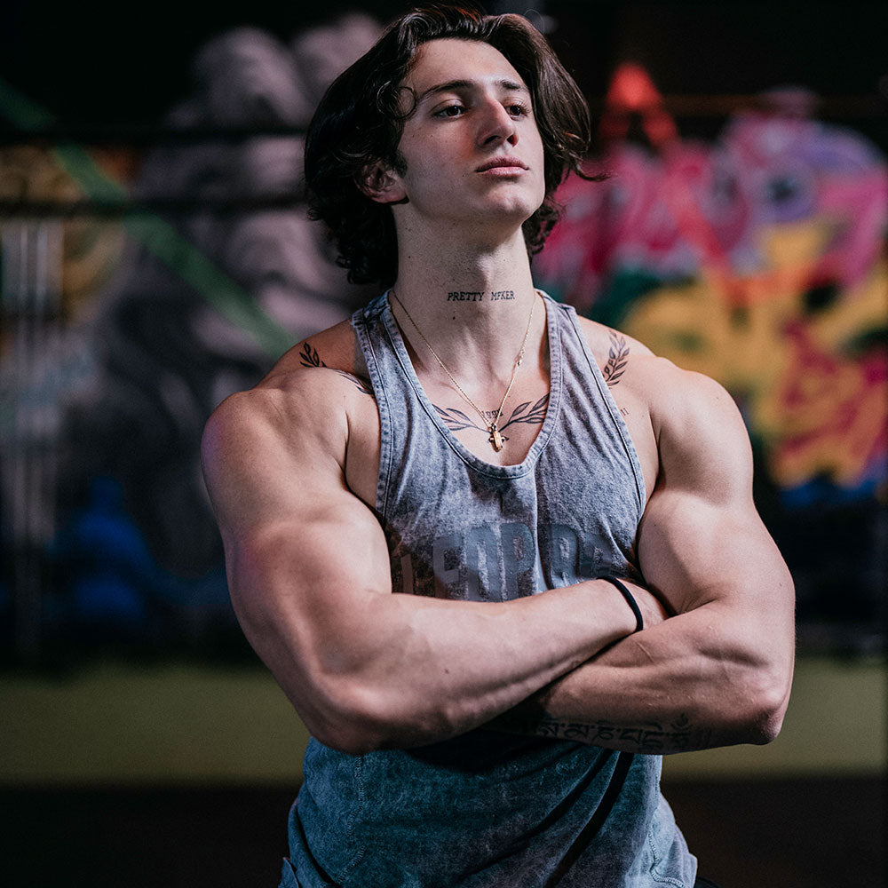 Gym Stringer Tank Iconic Acid Light Gray