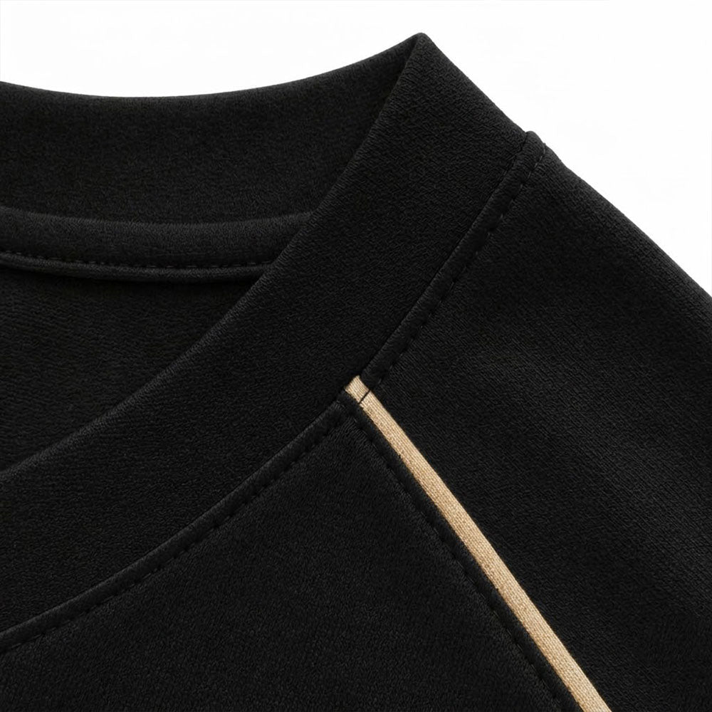 Playera Heritage Ranglan Slim Fit Black Beige