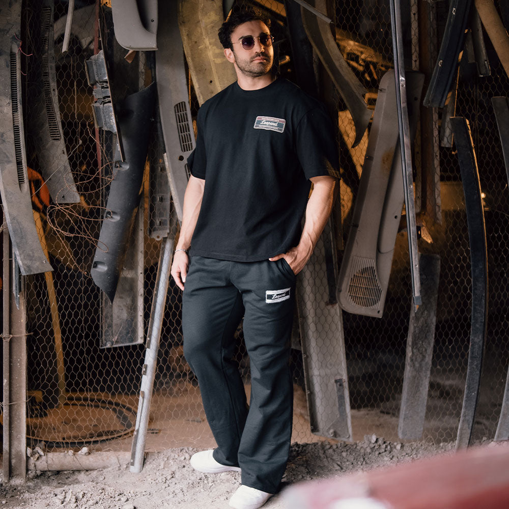 High Performance Fleece Jogger Straight Black