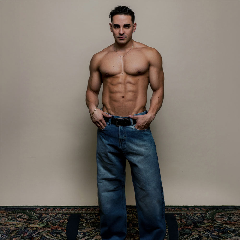 Ultra Relaxed Baggy Jeans Washed Light Blue