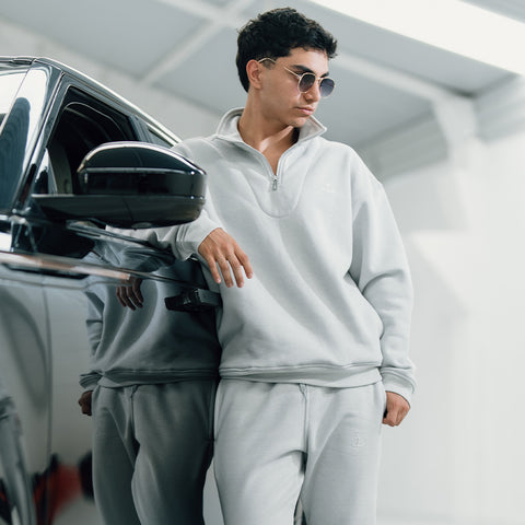 Fleece Pullover Hoodie Offline Mode Stone Gray