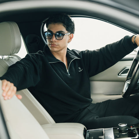 Fleece Pullover Hoodie Offline Mode Black