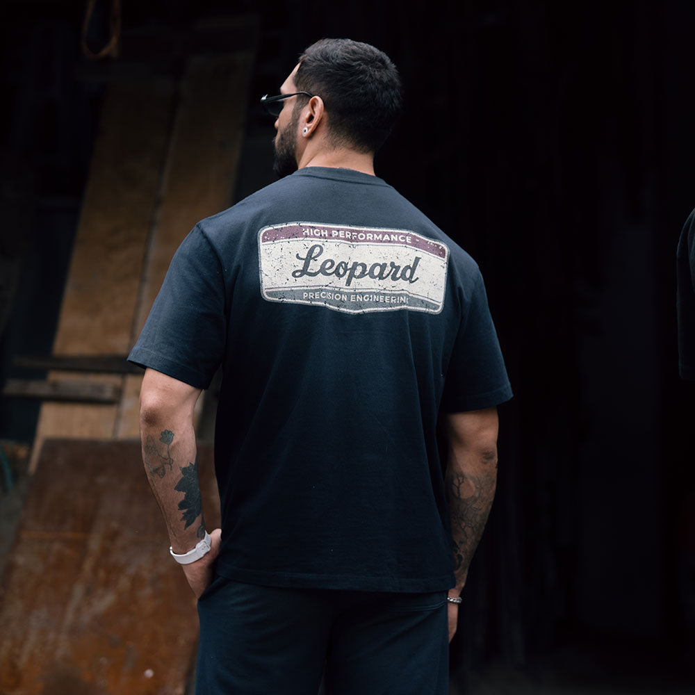 Playera Oversized High Performance Sunfade 240gr Navy