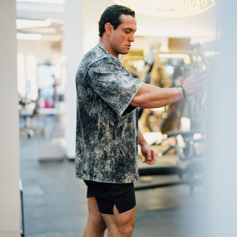 Playera Oversized Tshirt Laser Stitch Acid Black