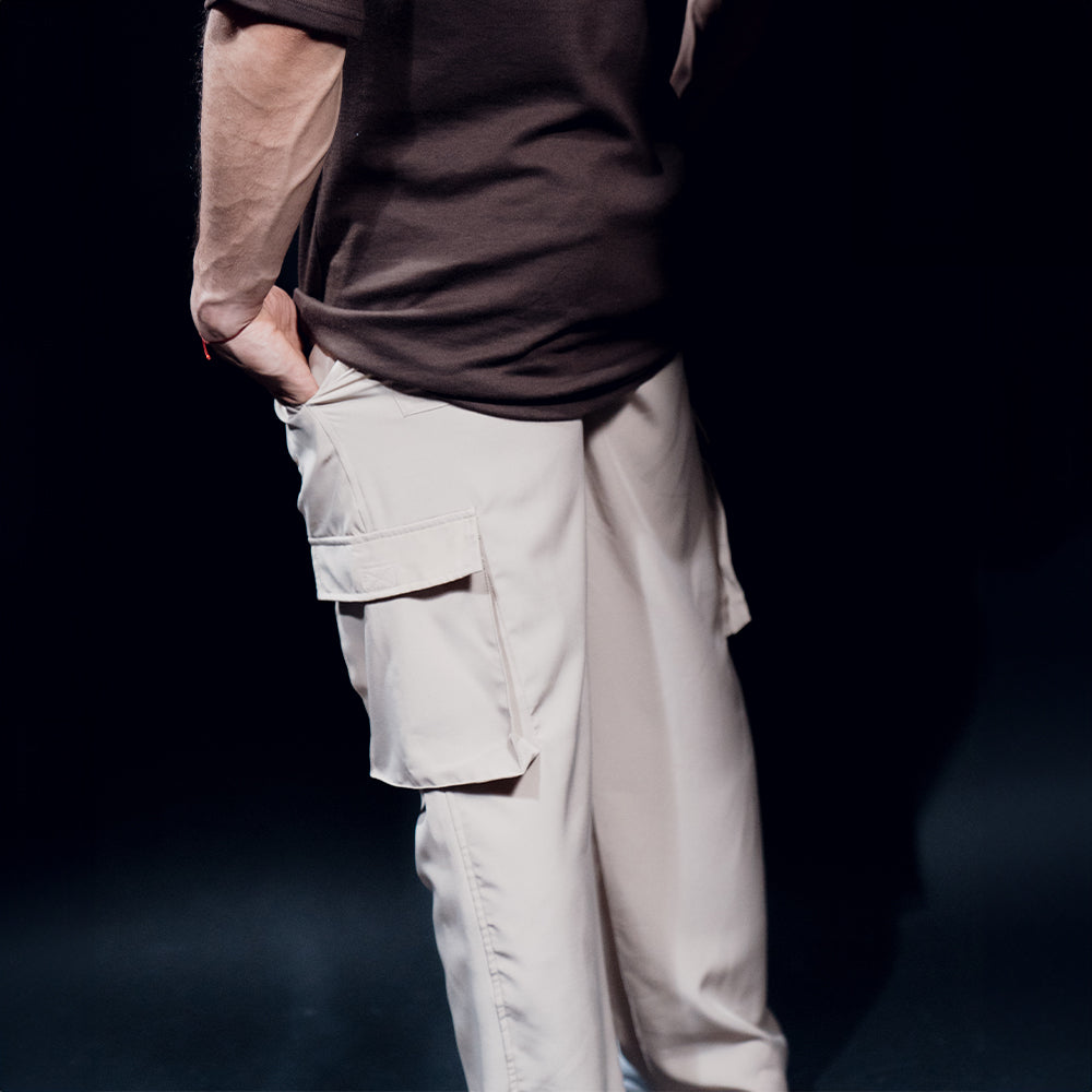 Parachute Cargo Track Pants Trouser Sand