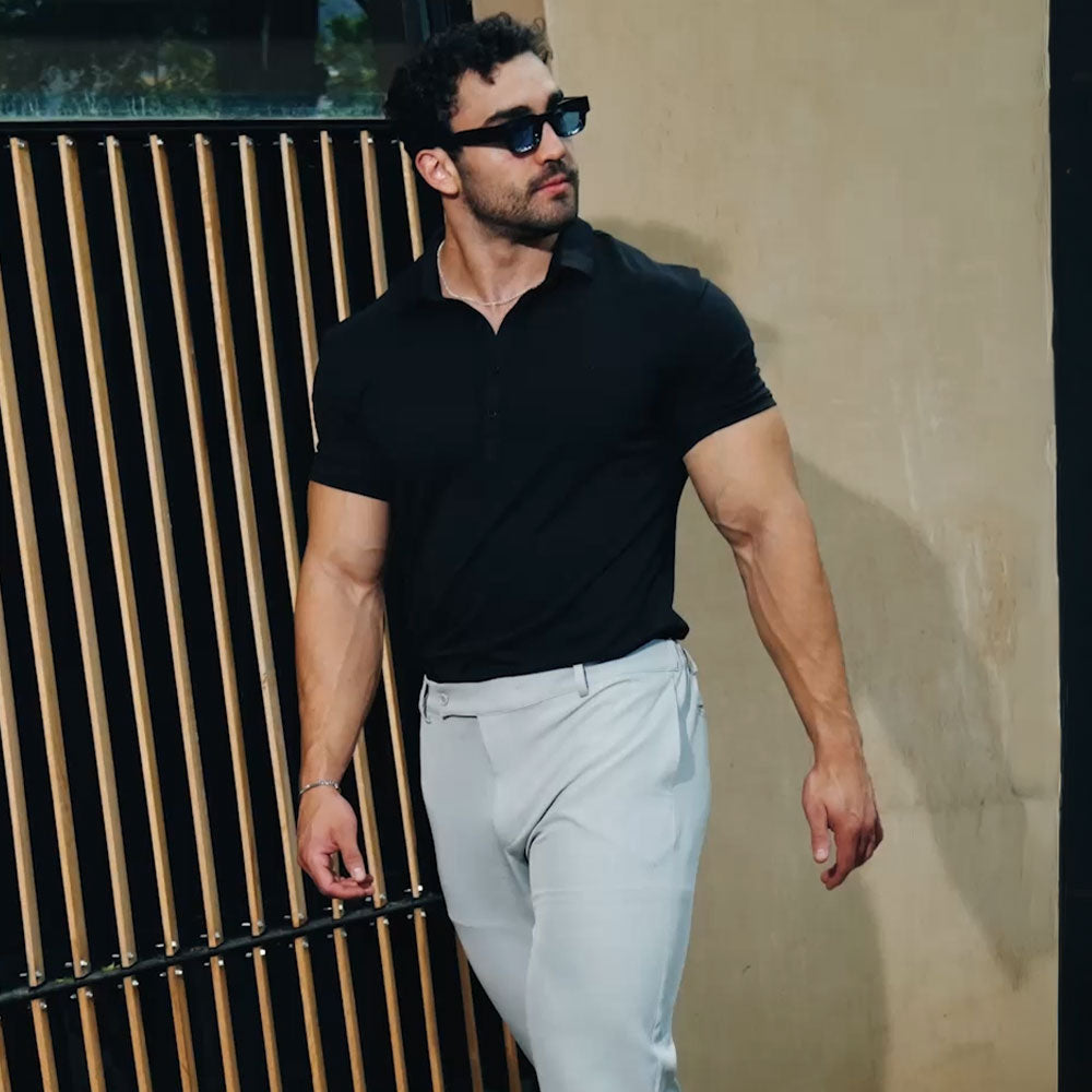 Santos Polo Manga Corta Black