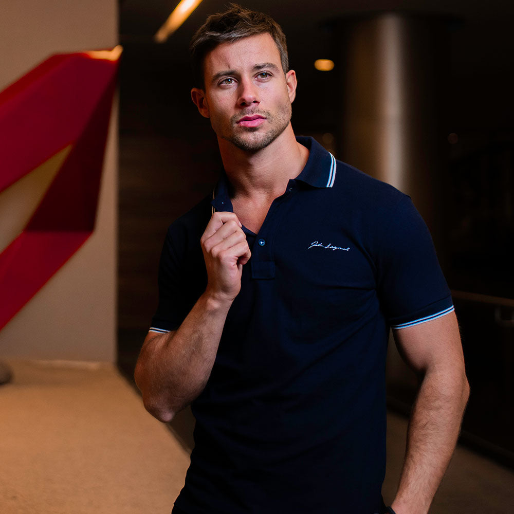 Navy Polo Navy Signature Logo Sleeves