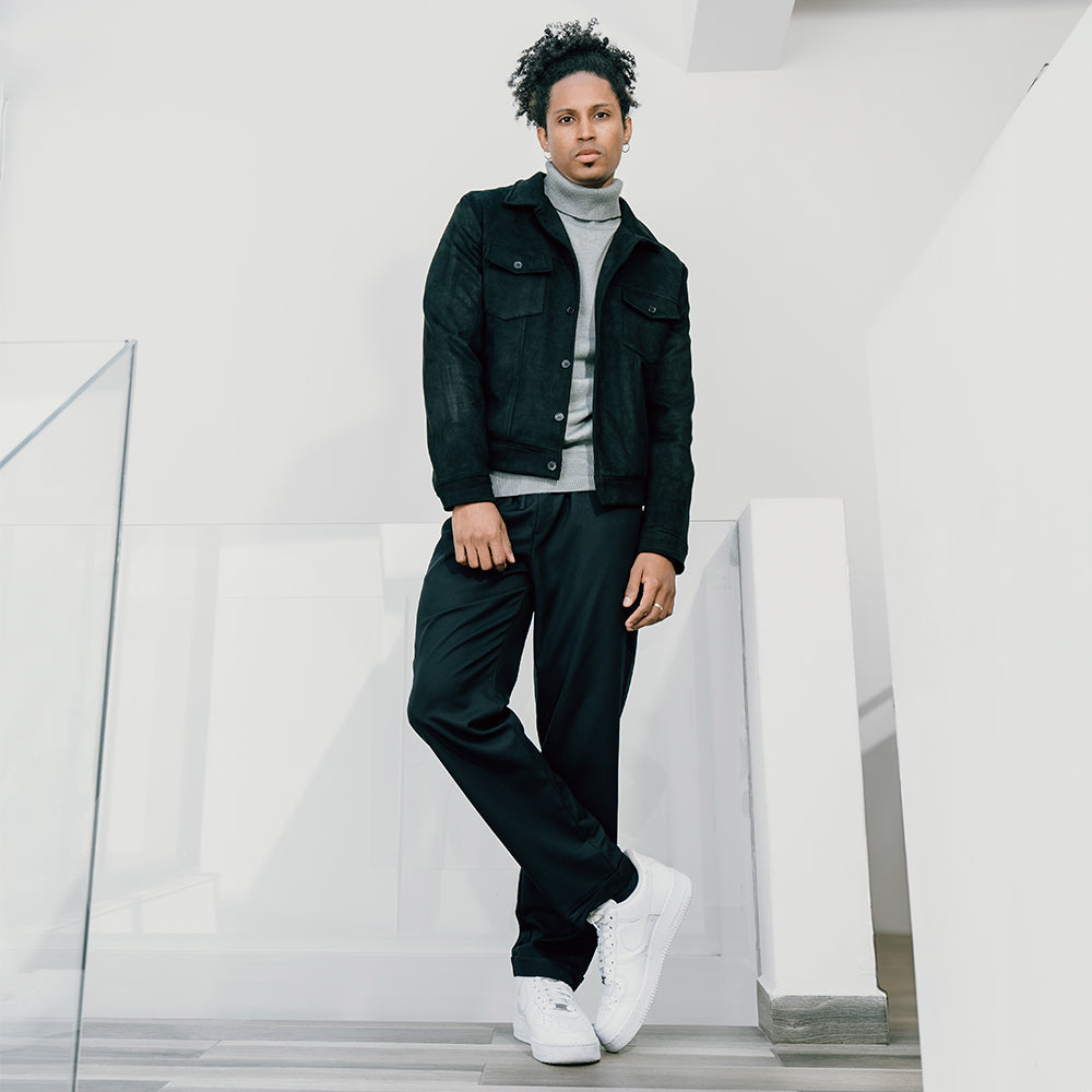 Smart Trouser Straight Relaxed Fit Black