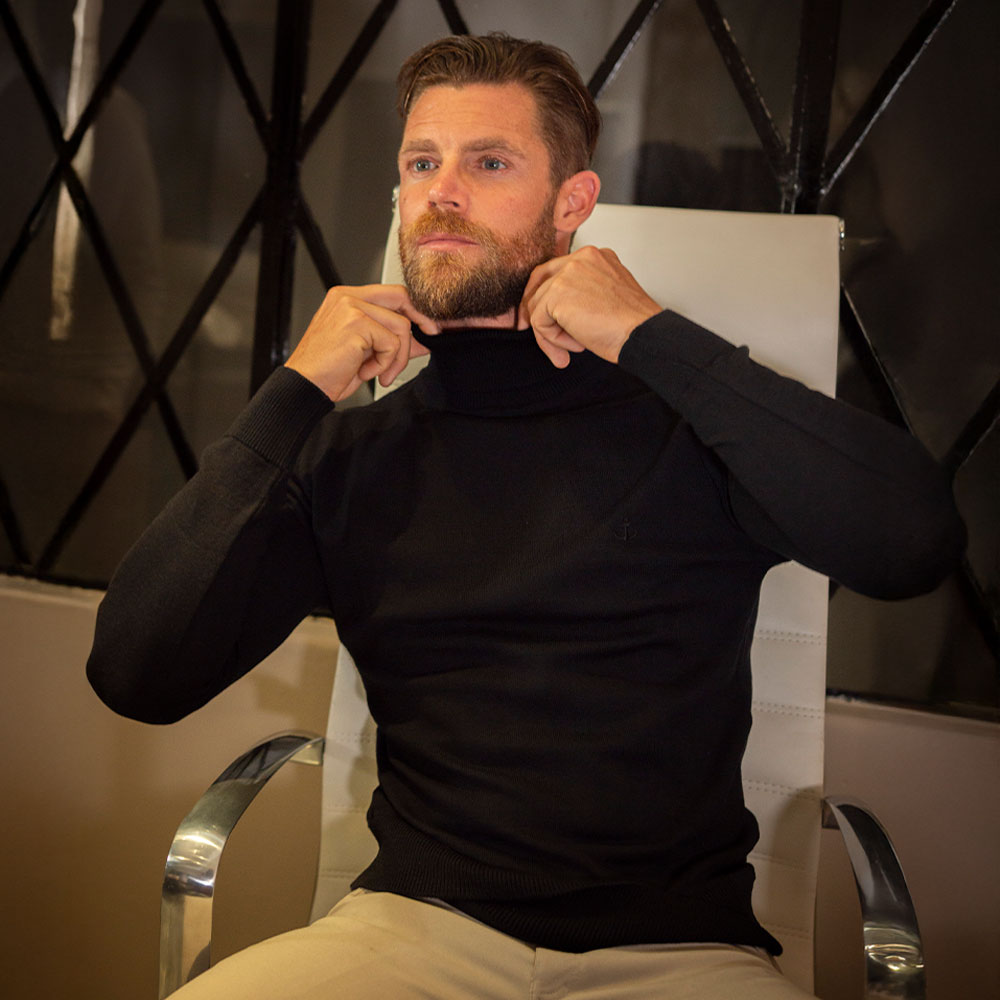 Roll Neck Sweater Negro