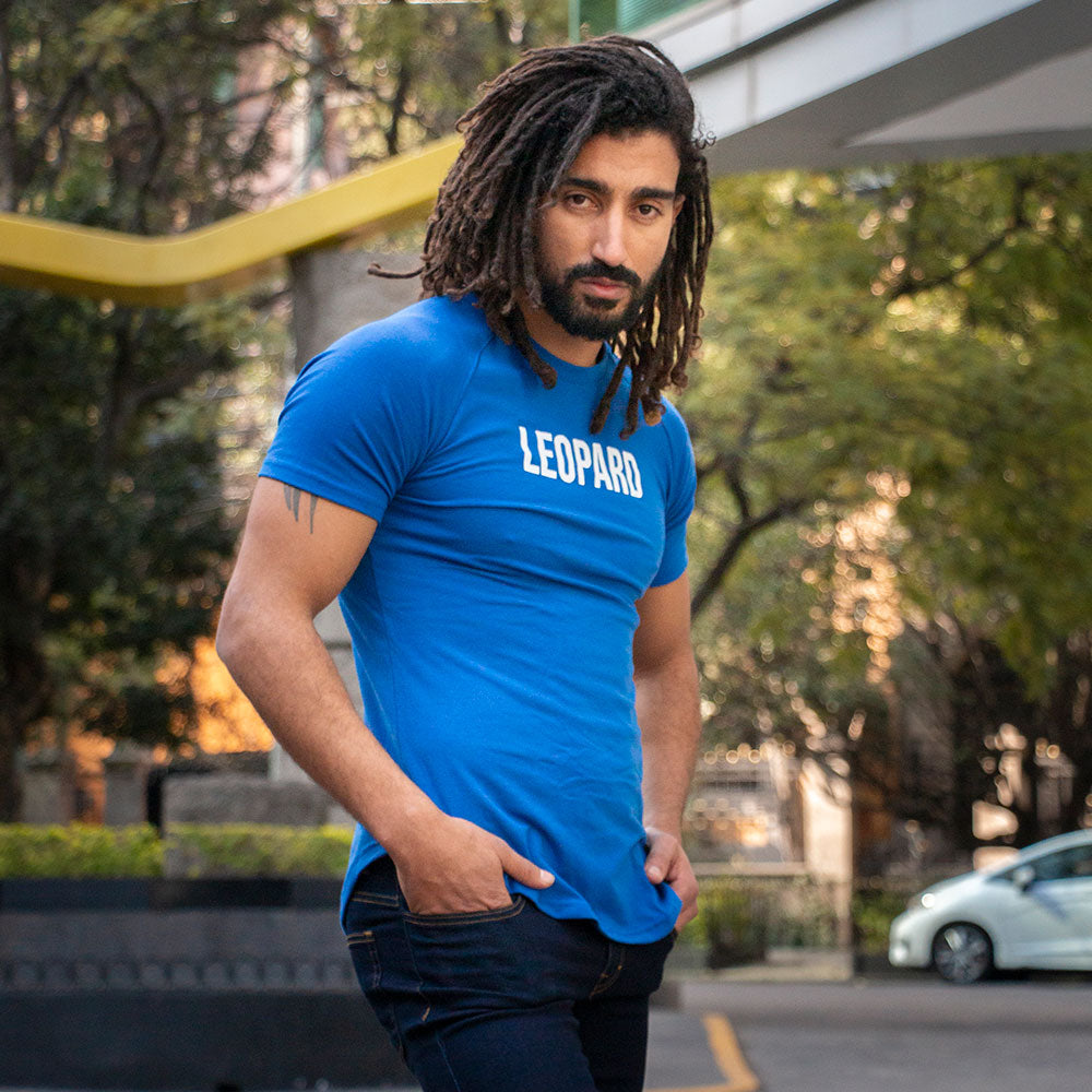 White Leopard King Short Sleeve Ranglan T-shirt