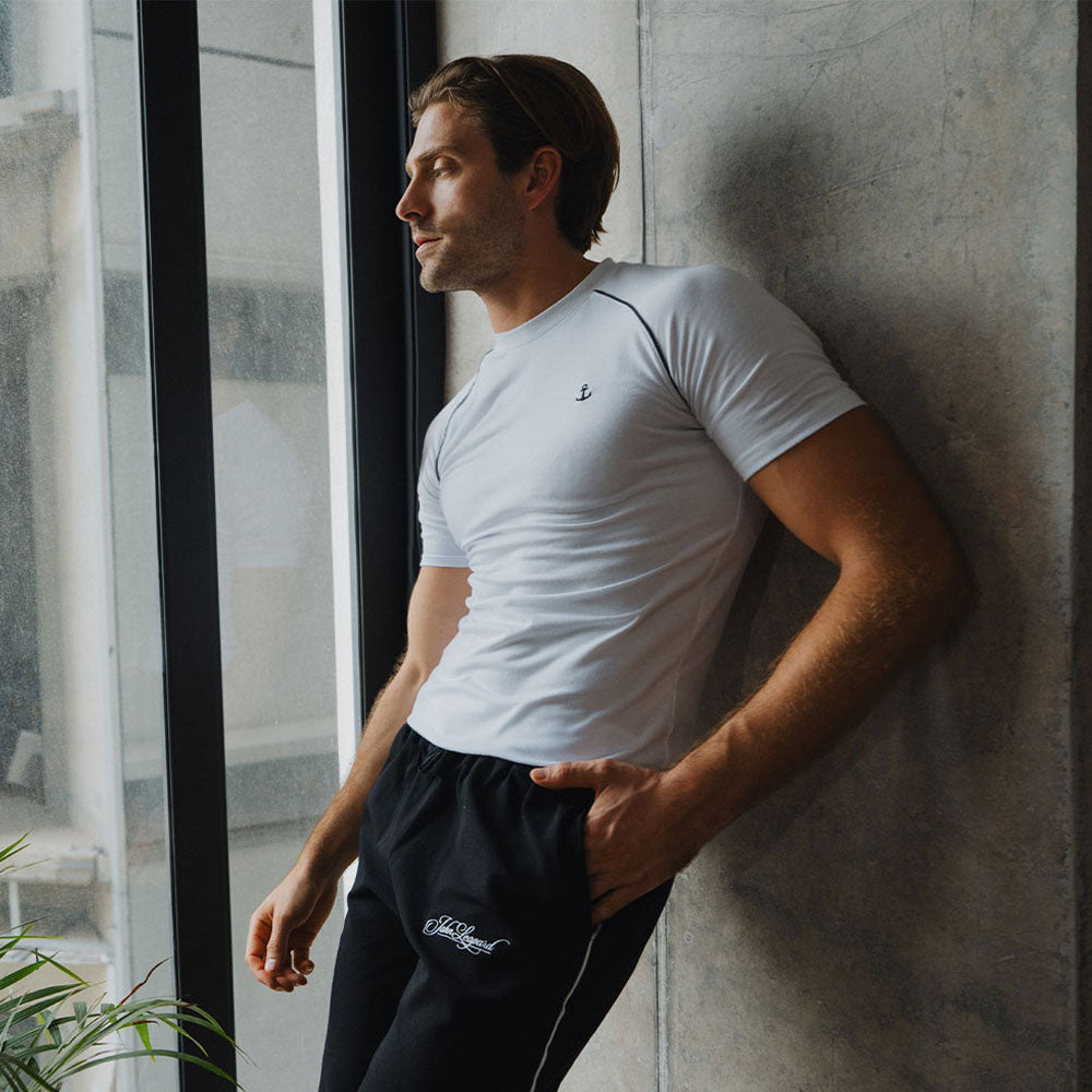 Playera Heritage Ranglan Slim Fit White