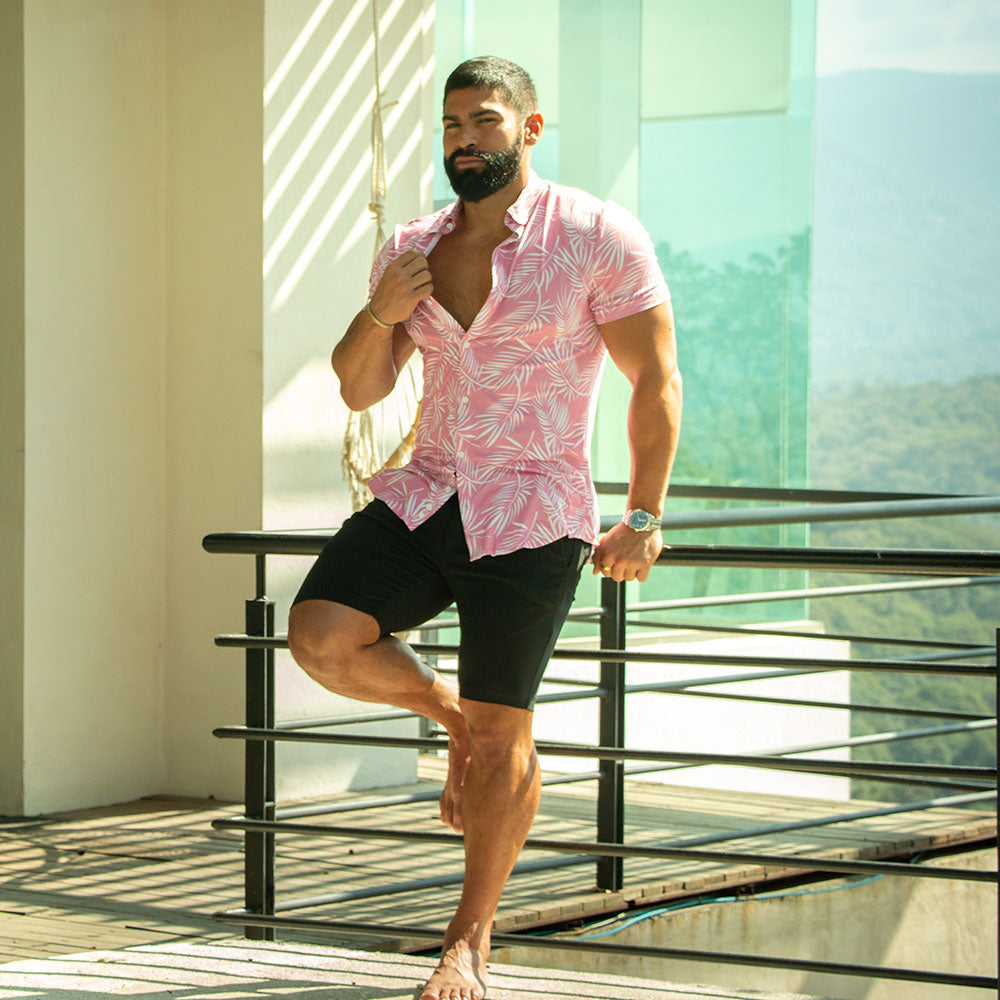 Royal Palm Pink Short Sleeve Shirt
