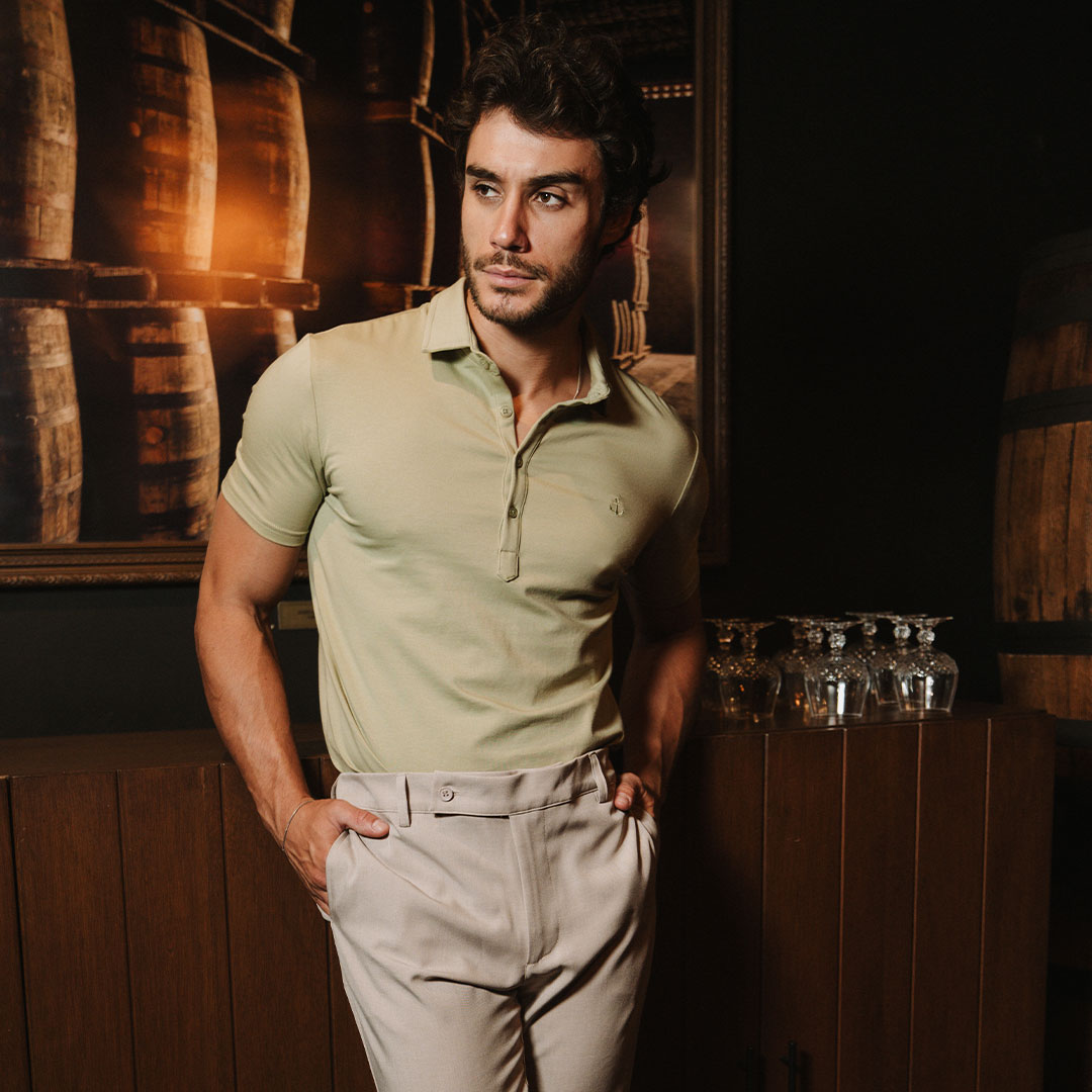 Santos Polo Manga Corta Vintage Khaki