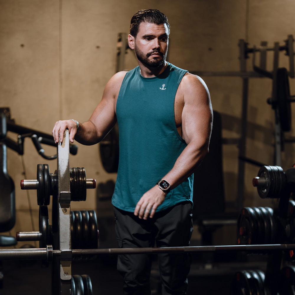 Element Sleeveless Tee Teal Anchor Logo