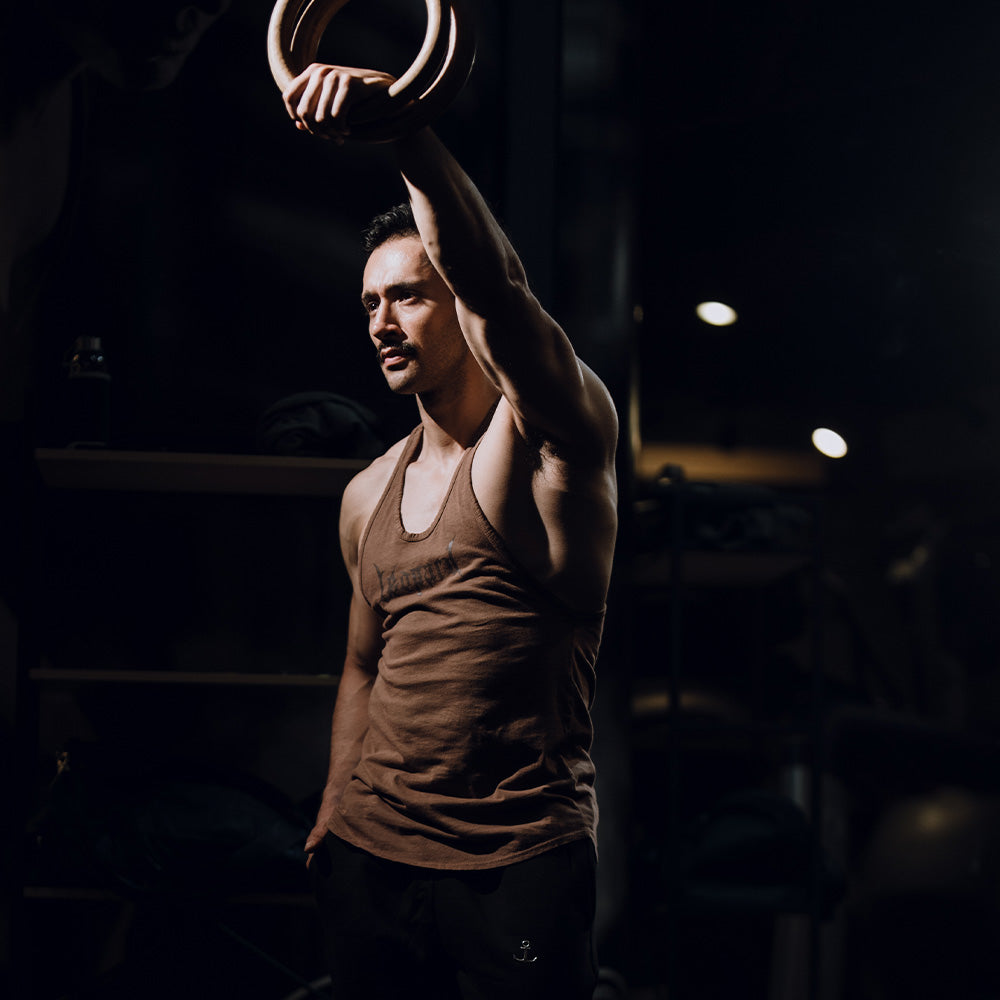 Playera Stringer Tank Dark Series Leopard Pigment Brown