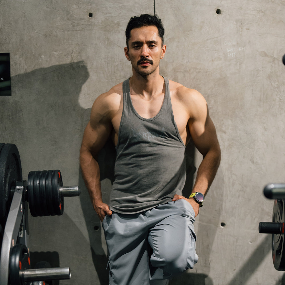 Playera Stringer Tank Dark Series Leopard Pigment Green