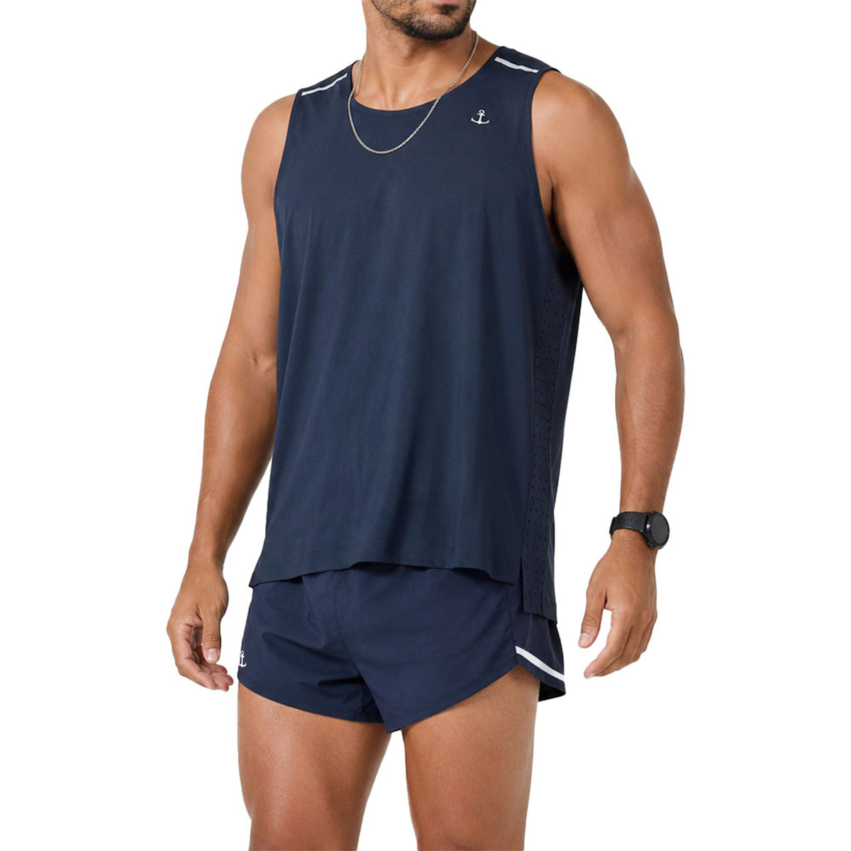 Singlet Tank Performance Tech Aeradry Navy Race