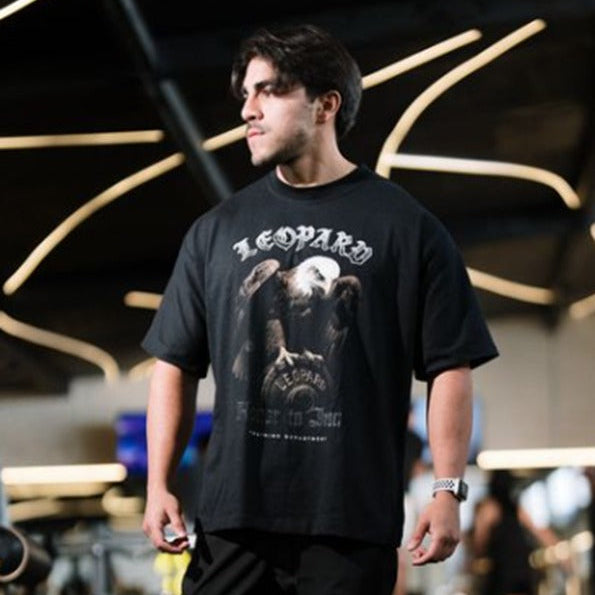 Playera Oversized Tshirt Eagle Honor In Iron