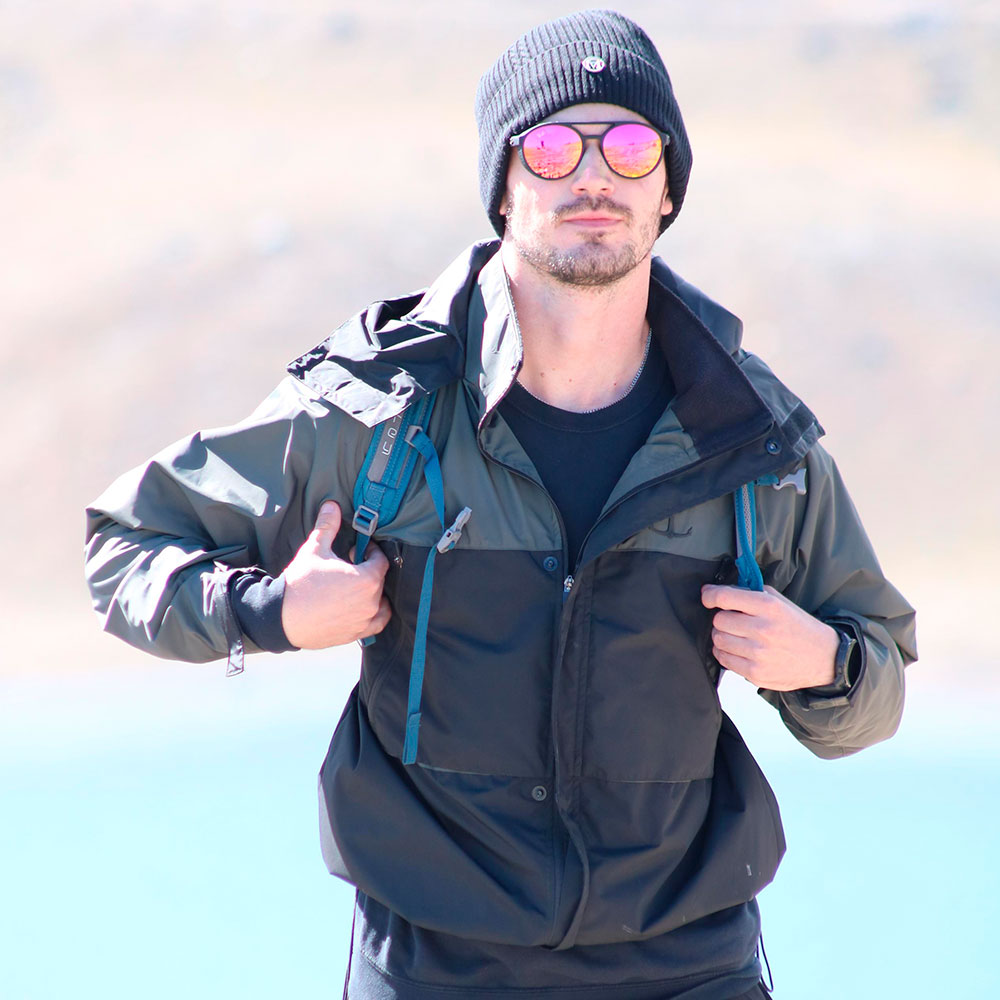 Windbreaker Jacket Oxford Contrast