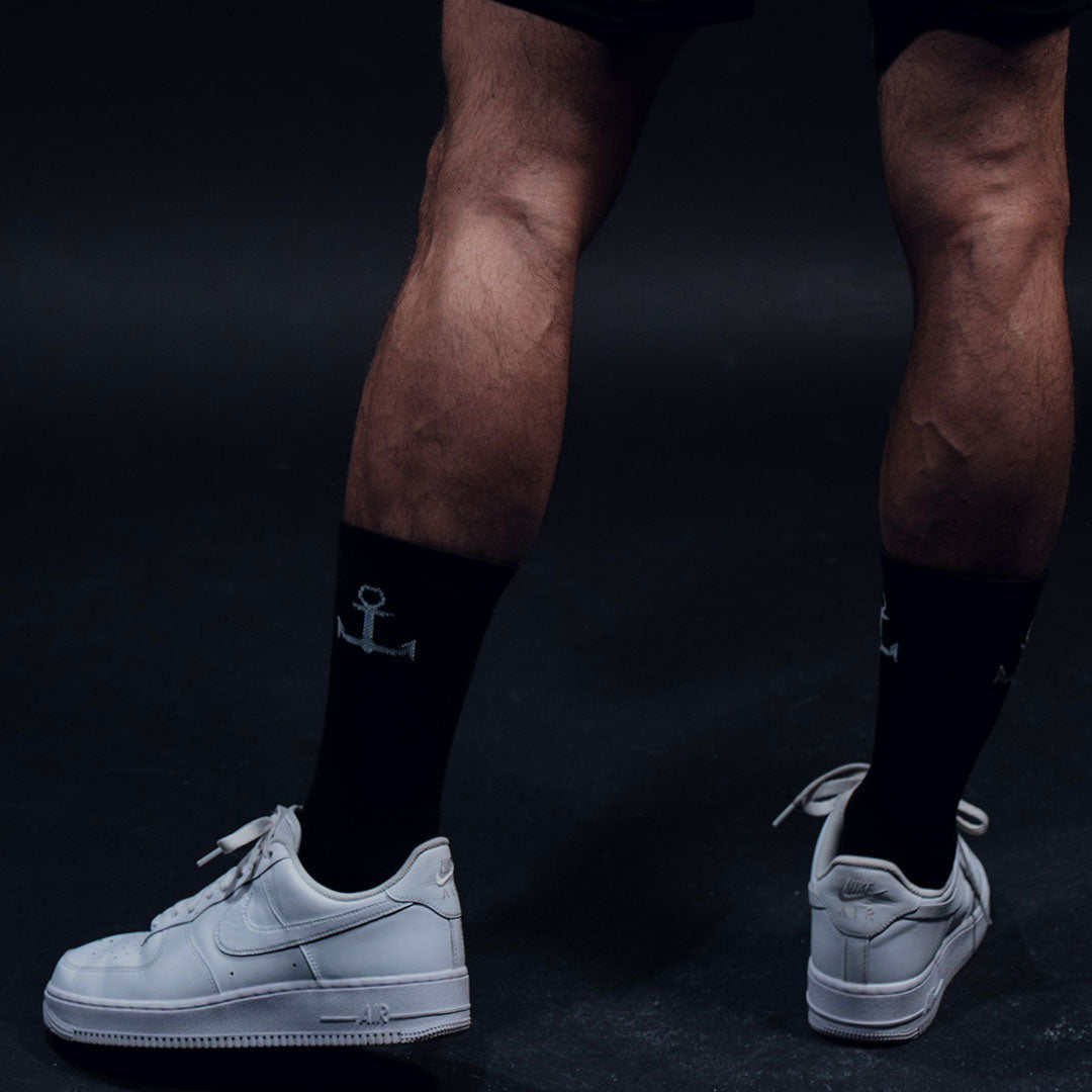 Black Sock White Anchor