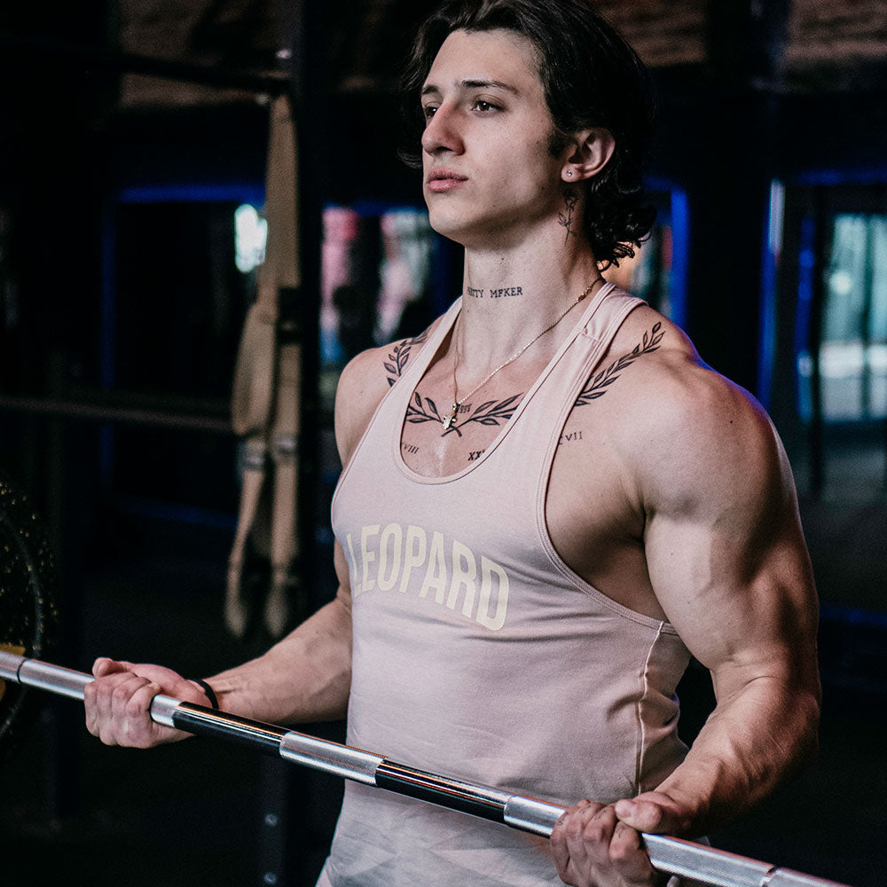 Gym Stringer Tank 3 Pack Varsity Full Gris Jaspe - Negro - Beige
