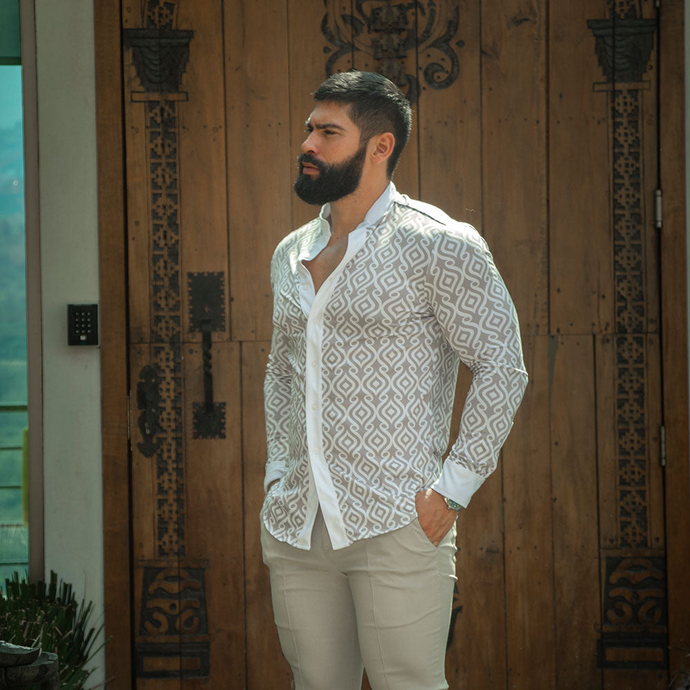 Camisa Resort Shirt Mao Day Tulum John Leopard