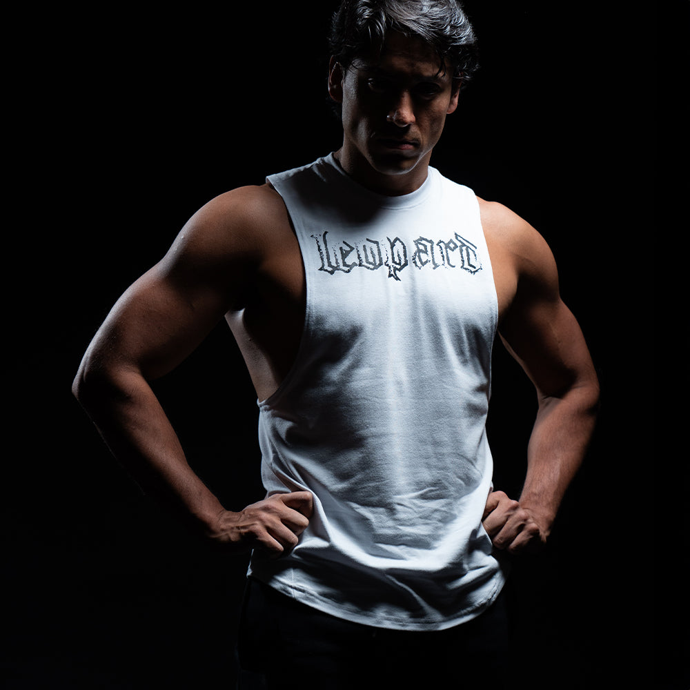 Element Sleeveless Tee White Brushed Logo