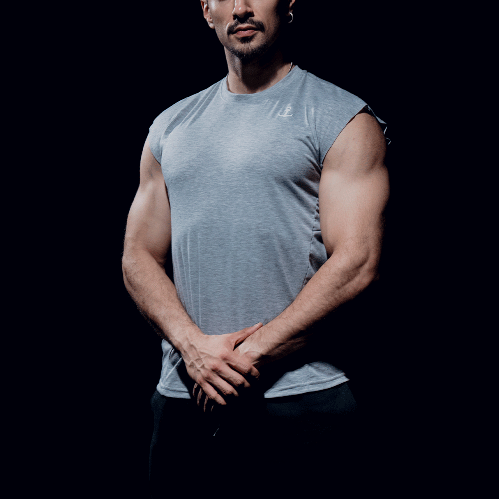 Bodybuilder Tank Light Gray