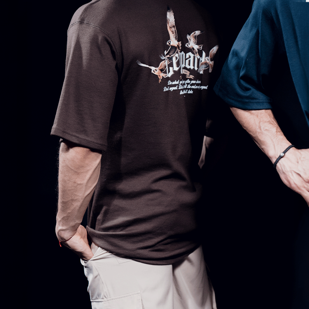 Playera Oversized Freedom Hawks Brown