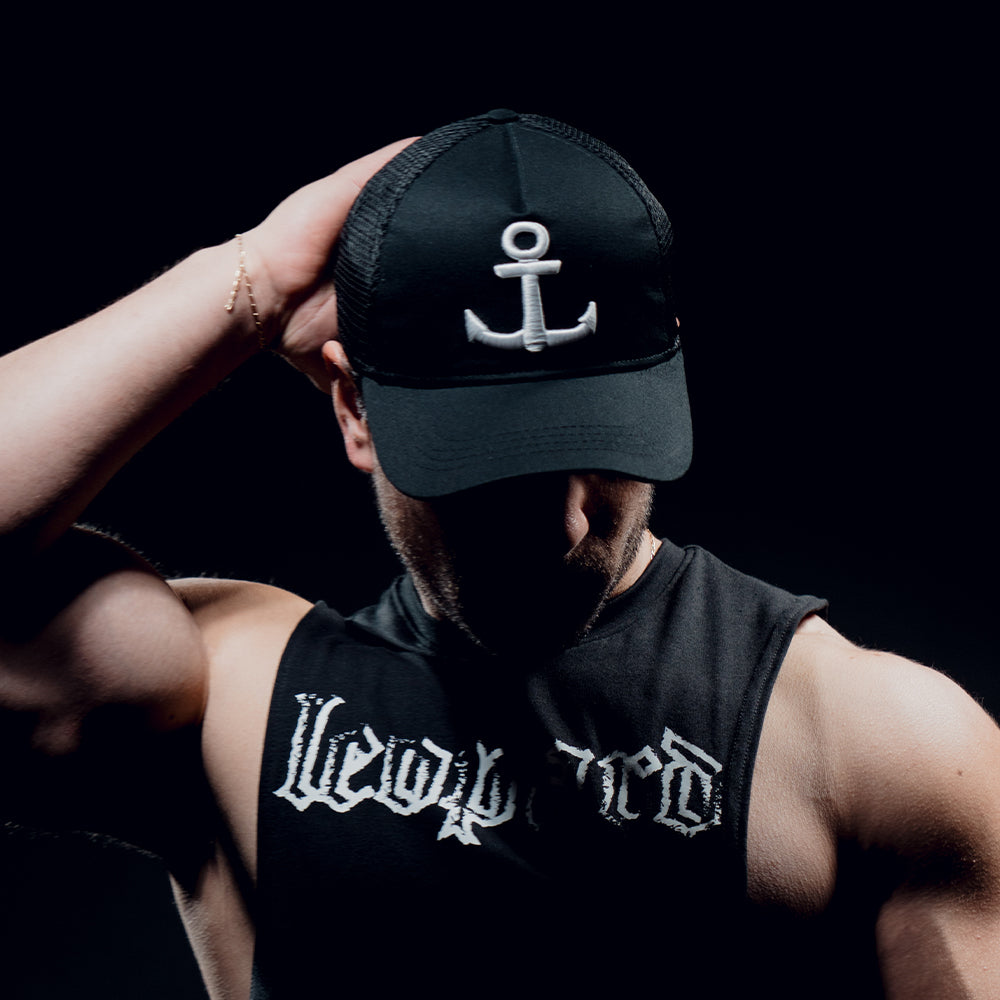 Blue Flat Cap 3D Logo Wine