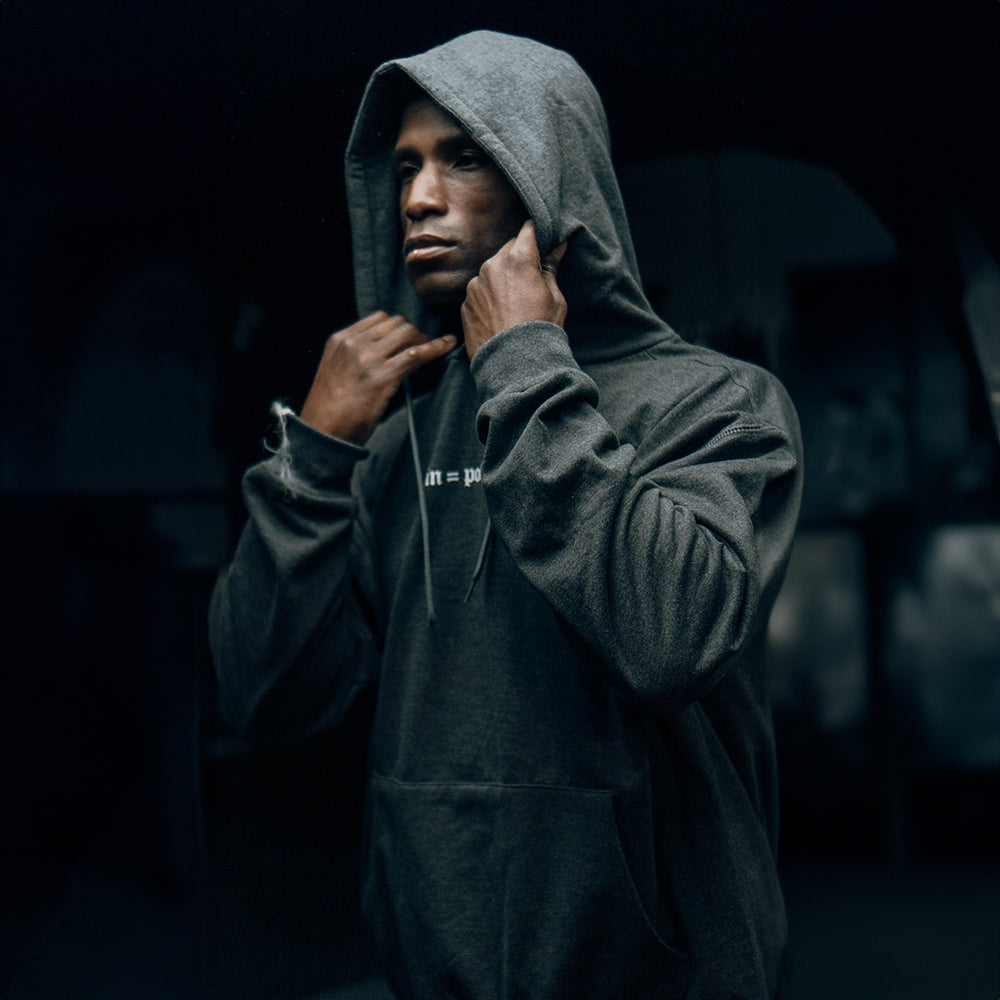 Oversized Hoodie Turn The Pain Steel Gray