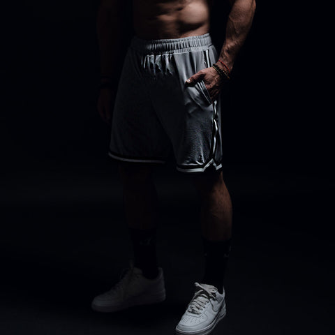 Mesh Short Mamba State Gray Anchor Logo