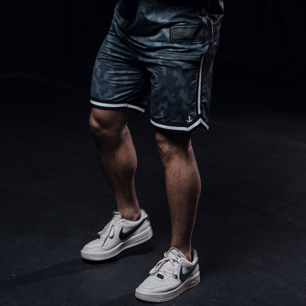 Mesh Short Mamba State Ghost Anchor Logo