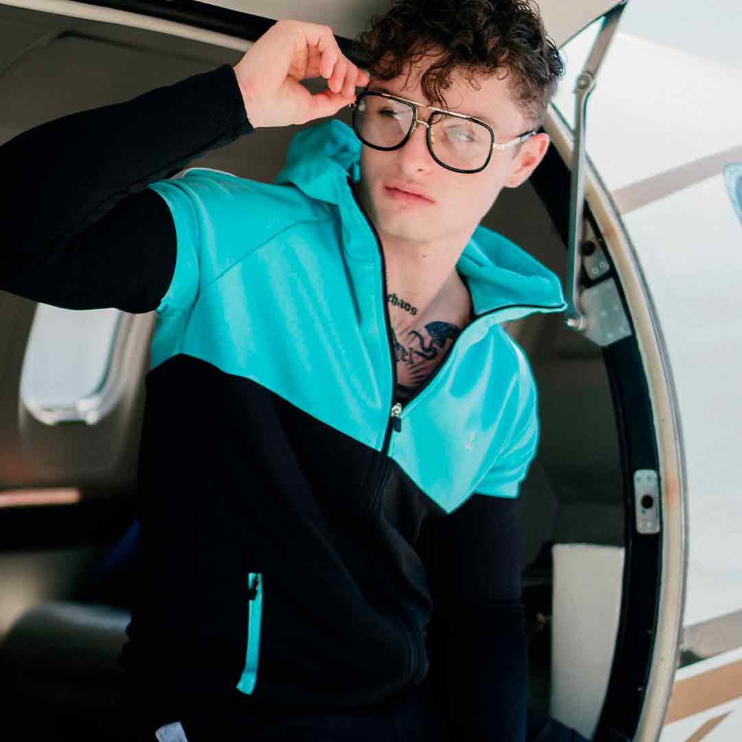 Sigma Tracksuit Teal Black Silver