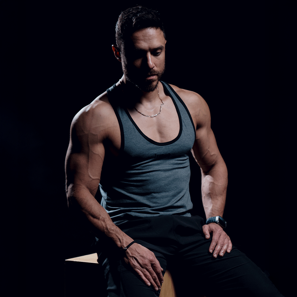 Tank Powerhouse Dark Gray 3D Logo Black