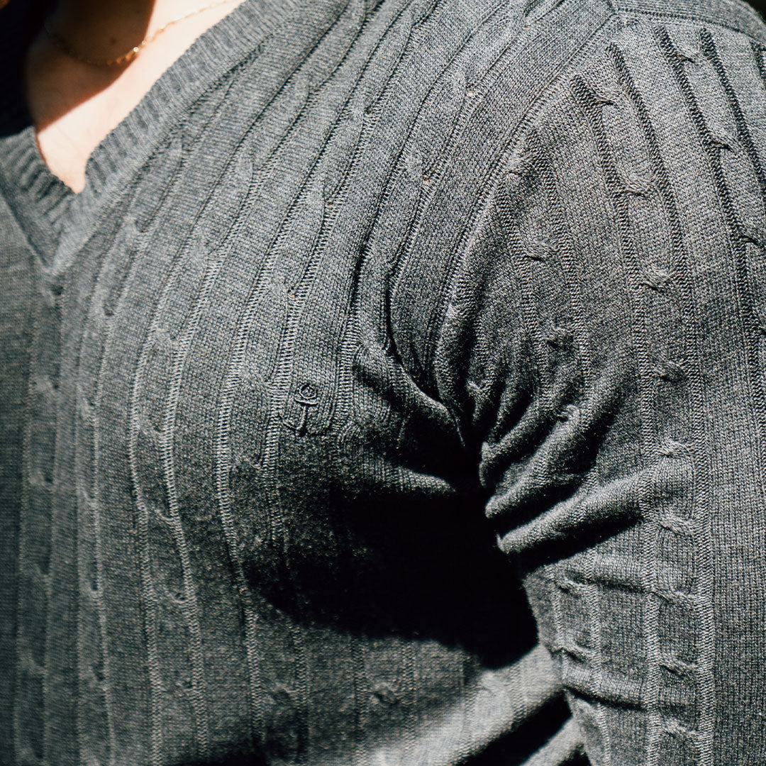 Roll Neck Sweater Light Gray