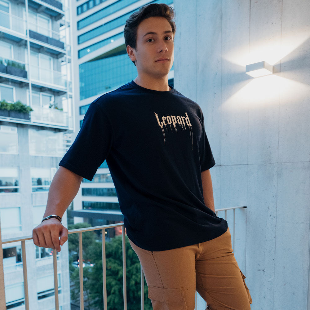 Playera Oversized War Dog Navy