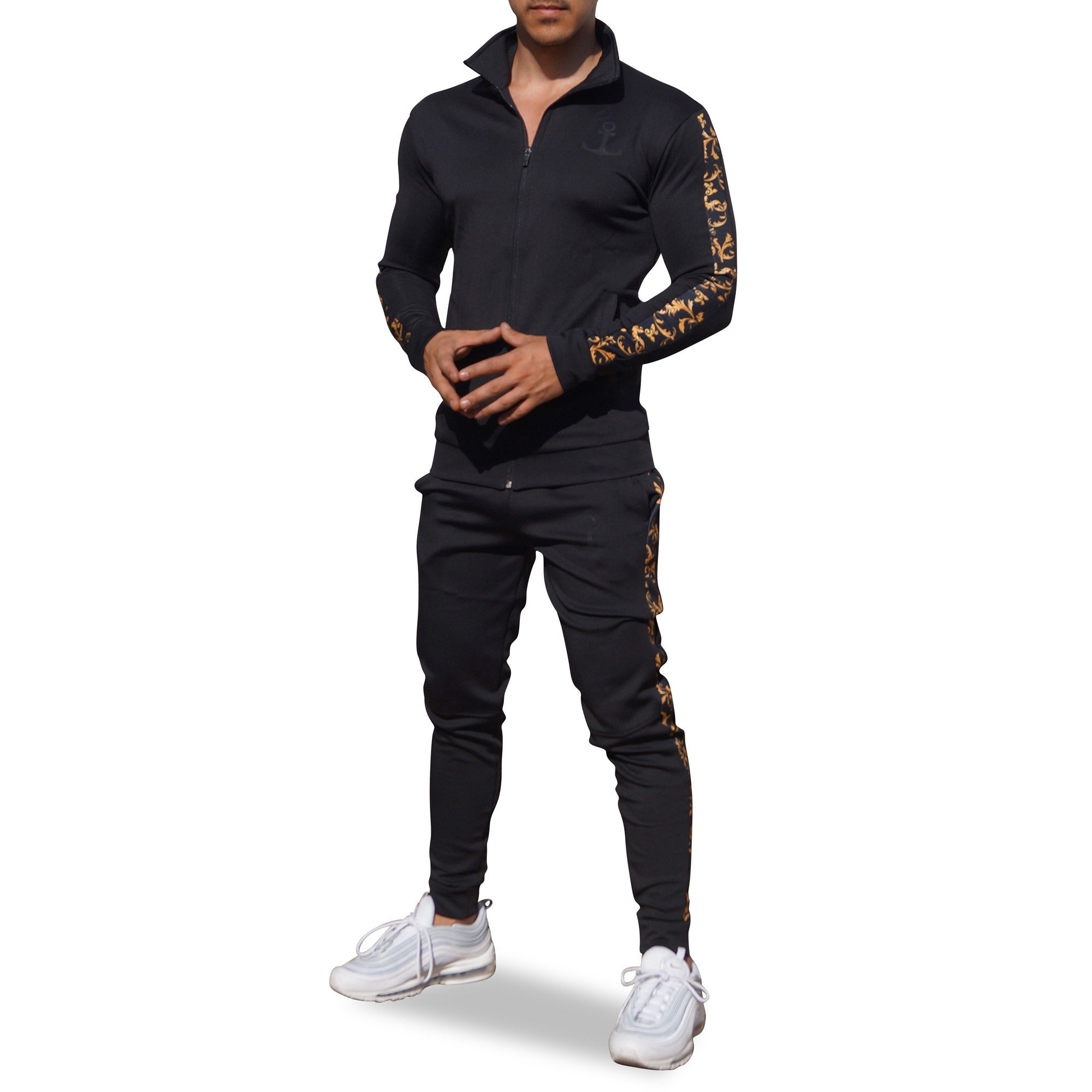 Elite Track Suit Pants Black Stripe Baroque